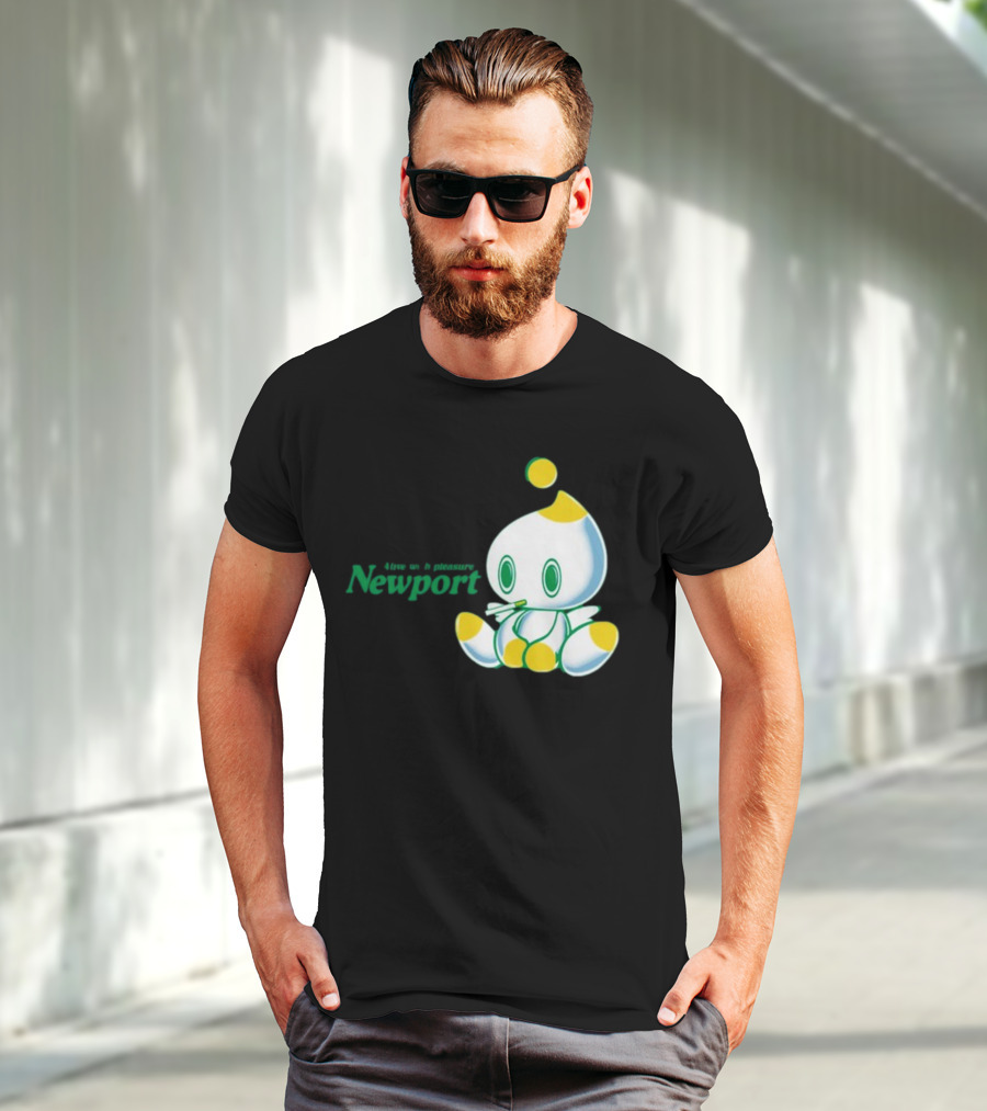 Newport Alive With Pleasure Cute Character Sitting T-Shirt