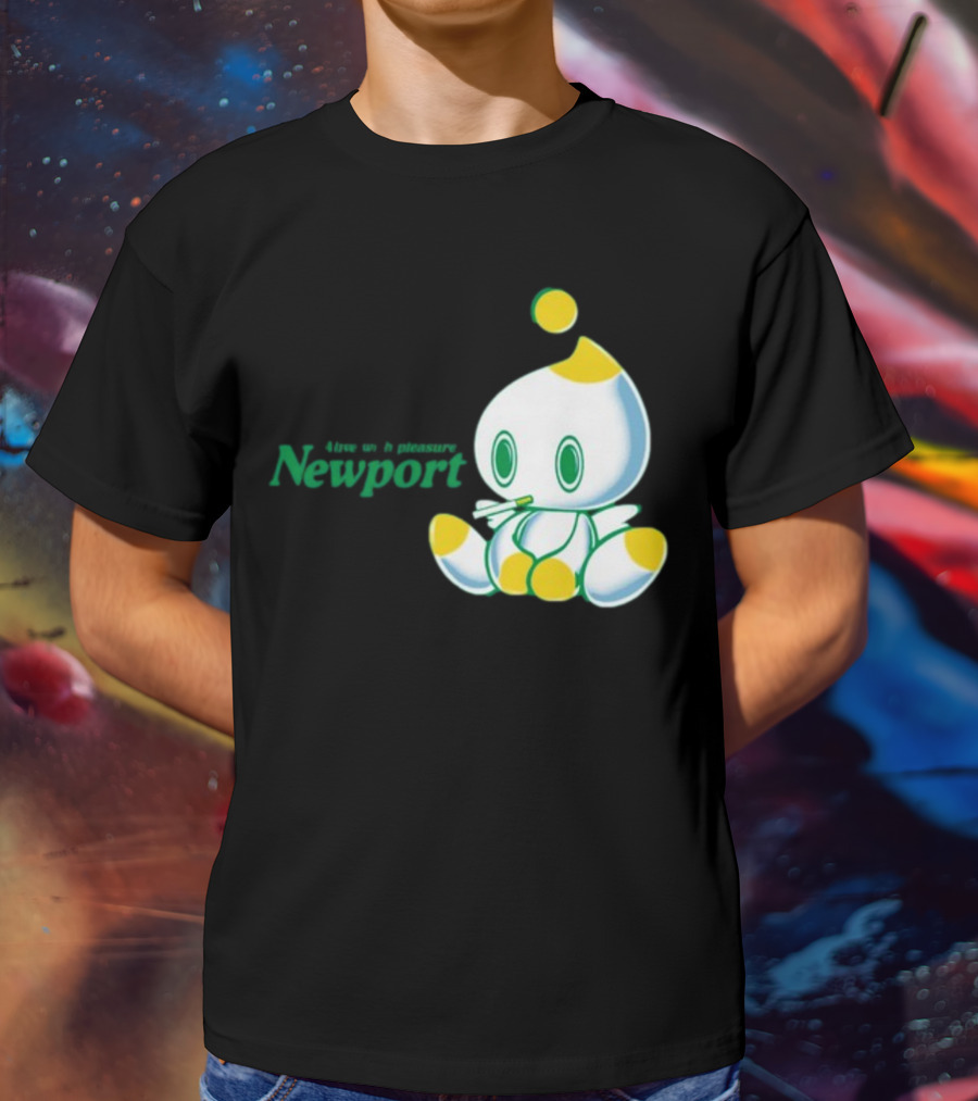 Newport Alive With Pleasure Cute Character Sitting T-Shirt