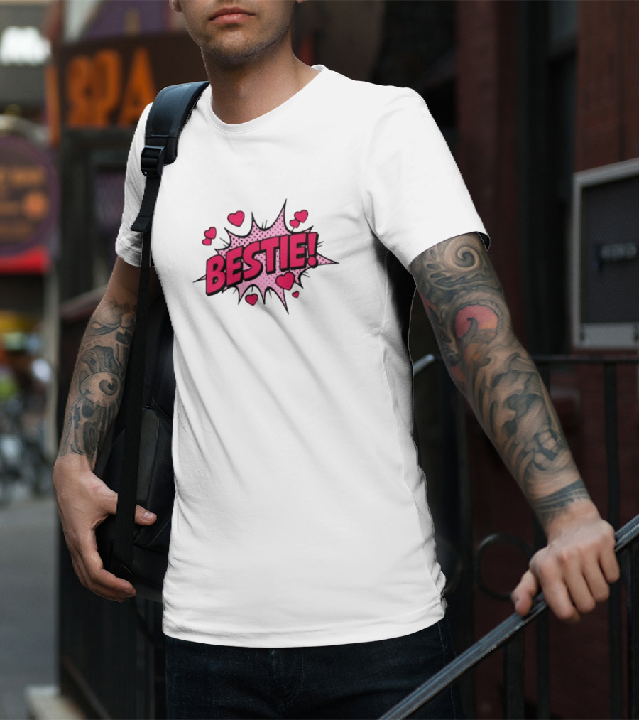 Mixoloshe Bestie Pop Art Hearts Explosion T-Shirt