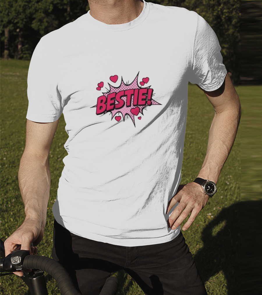Mixoloshe Bestie Pop Art Hearts Explosion T-Shirt