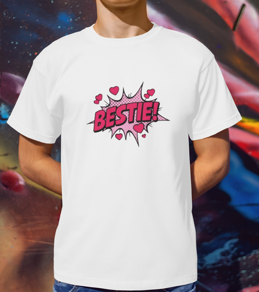 Mixoloshe Bestie Pop Art Hearts Explosion T-Shirt