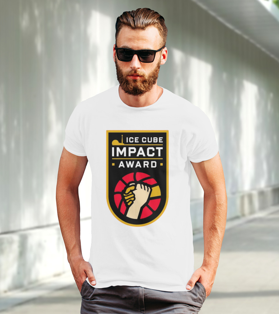Ice Cube Impact Award Basketball Handshake Badge T-Shirt