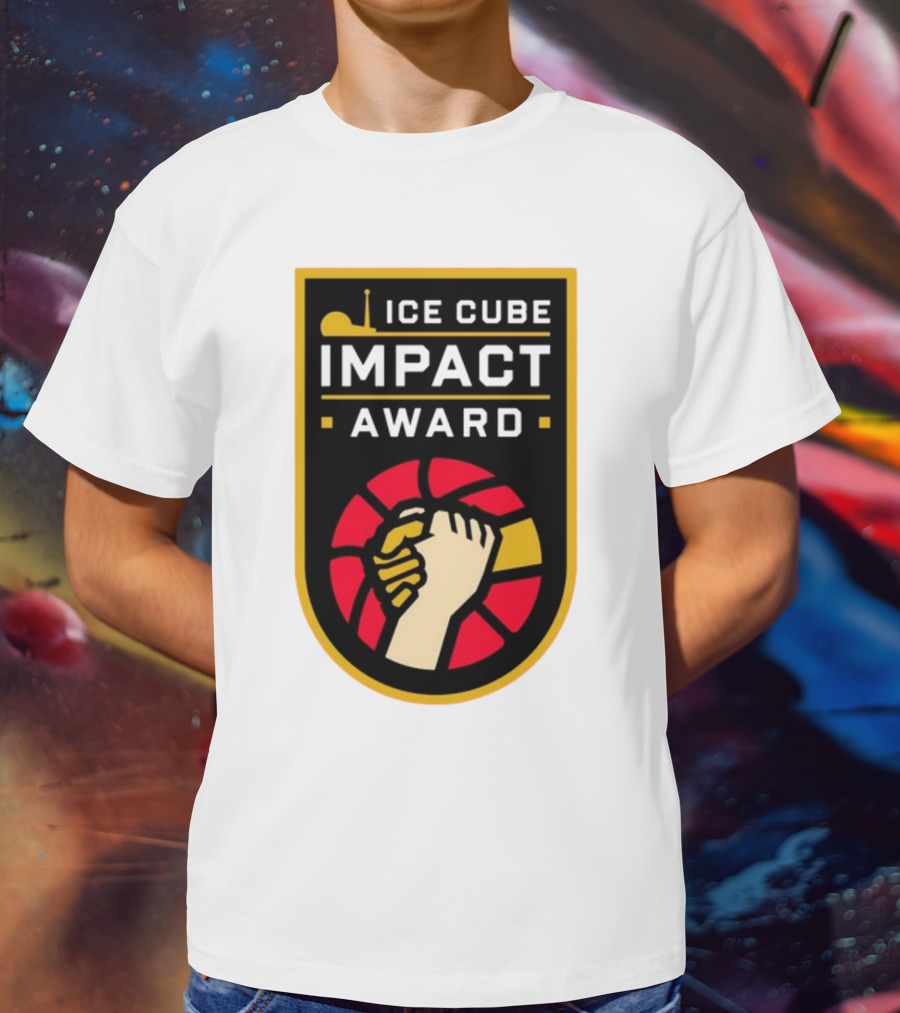 Ice Cube Impact Award Basketball Handshake Badge T-Shirt