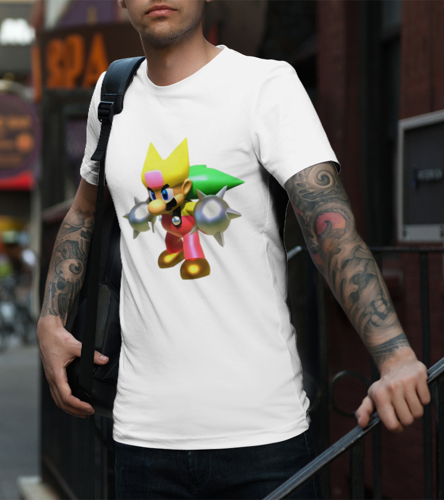 Komorebi Mario Spiky Power-Up Cosplay Character T-Shirt