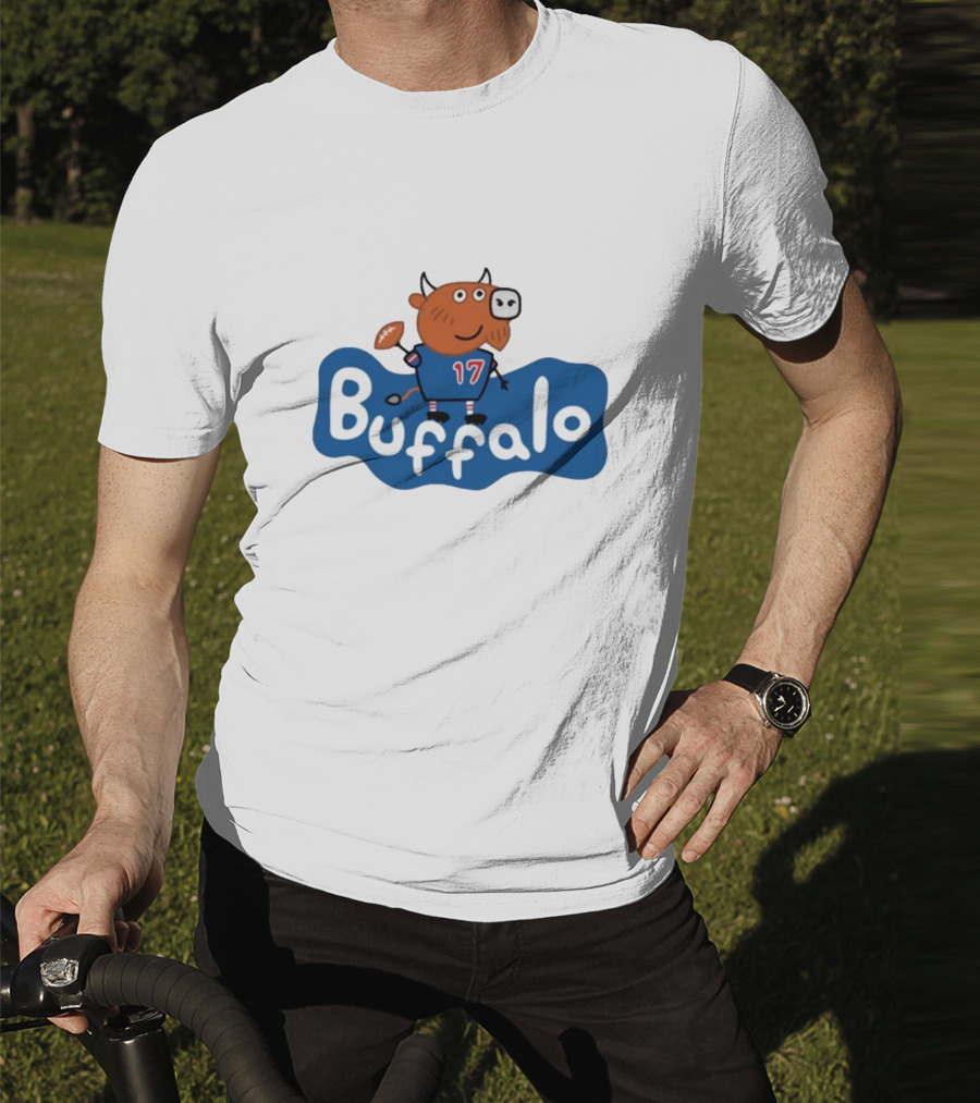 26Shirts Buffalo 17 Football Cartoon Character T-Shirt