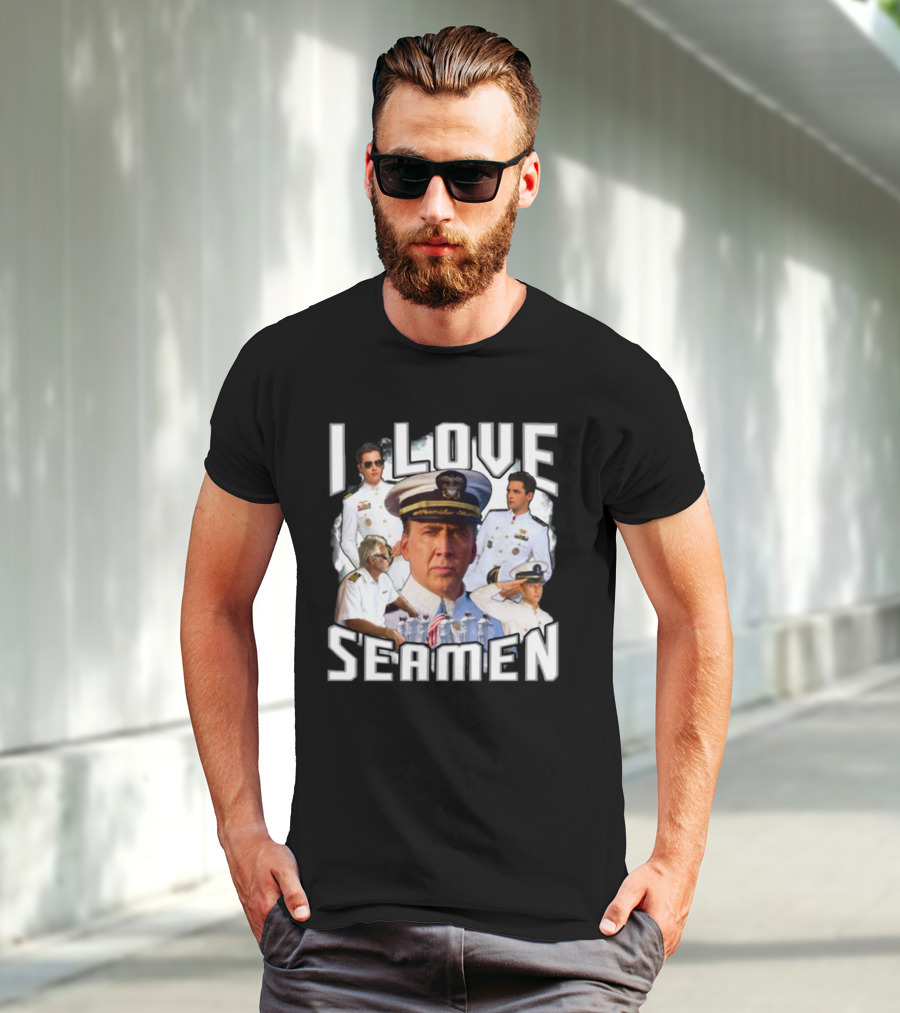 I Love Seamen Captain And Crew Collage T-Shirt