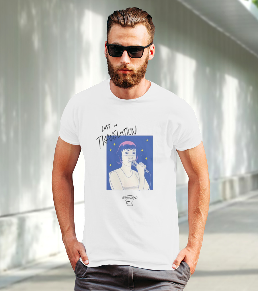 Brain Dead Lost In Translation Karaoke Illustration Woman Singing T-Shirt