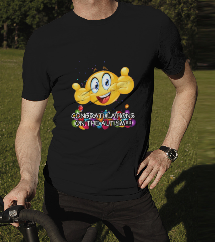 Cringey Tees Congratulations On The Autism Emoji Thumbs Up T-Shirt