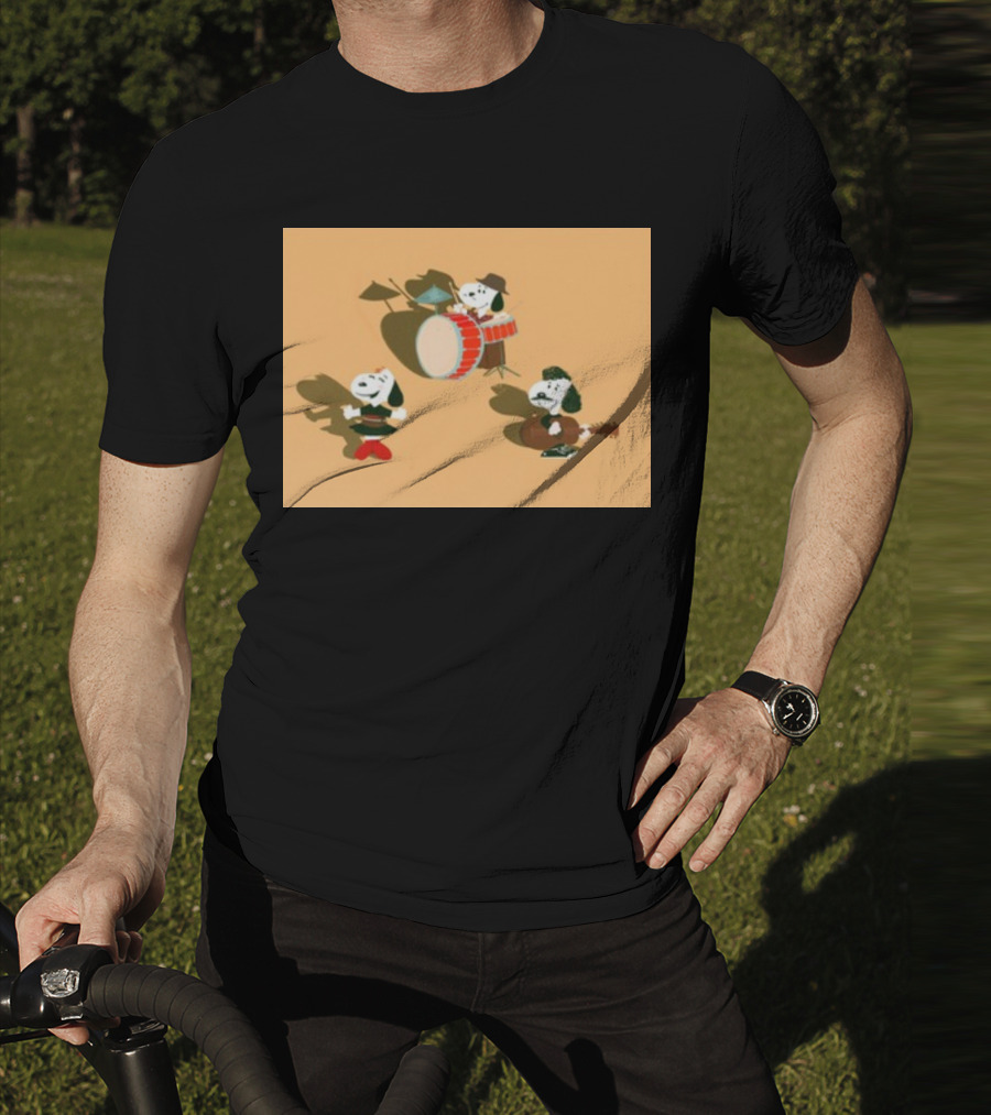 Paramore And Snoopy Characters Playing Musical Instruments T-Shirt