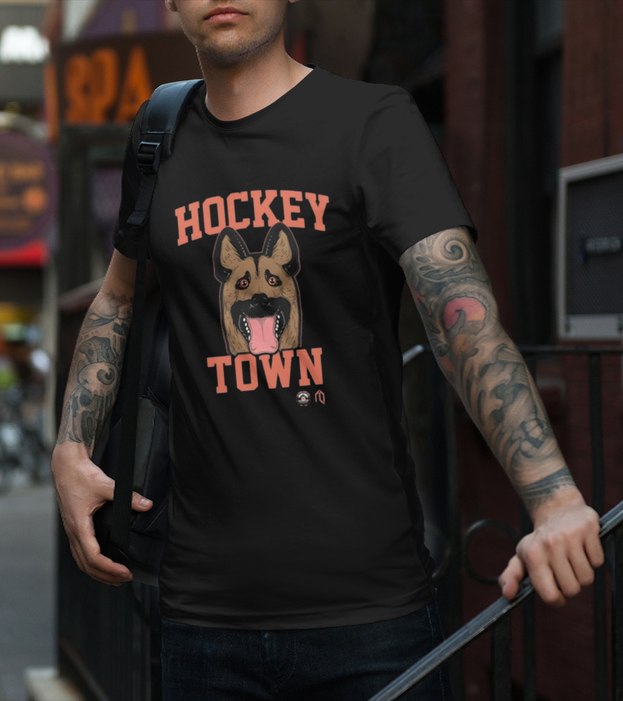 Hockey Town Dog Hockey Enthusiast Canine Mask T-Shirt