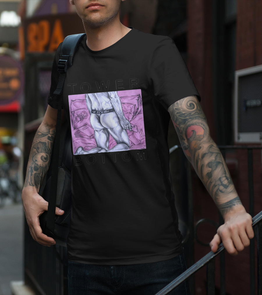 TOWER BOTTOM ZNT Drawing With Pink Background T-Shirt