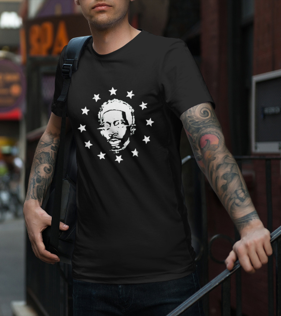 Brett Gray Starborn Face Surrounded By Stars T-Shirt