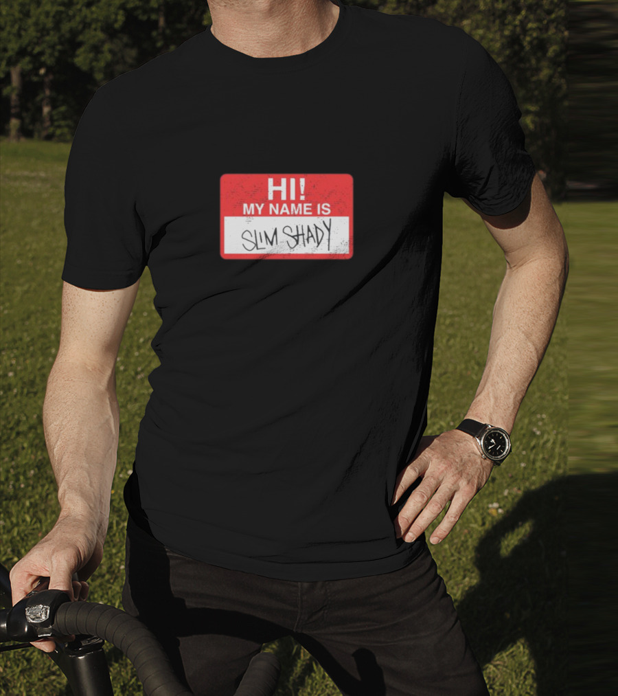 Hi My Name Is Slim Shady Eminem Inspired Nametag T-Shirt