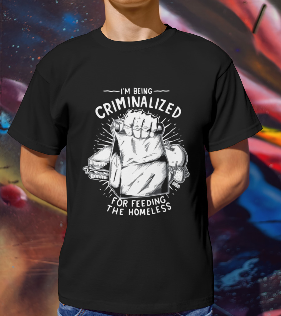 Punkwithacamera I'm Being Criminalized For Feeding The Homeless Sandwich Bag Icons T-Shirt