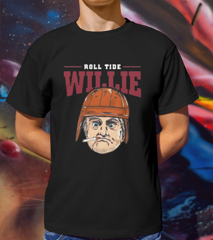 Roll Tide Willie Football Helmet Character Cigarette T-Shirt