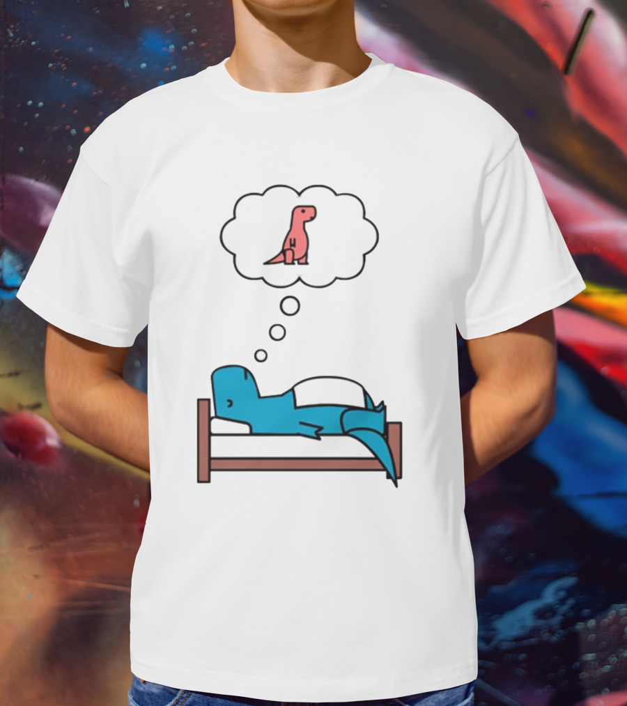 Dinosaur Sweet Dreams BlueRex Sleeping Dinos Dreaming Red Rex T-Shirt