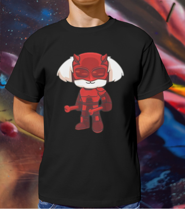 Doug The Devil Of Hell's Kitchen Red Demon Character With Mask And Horns T-Shirt