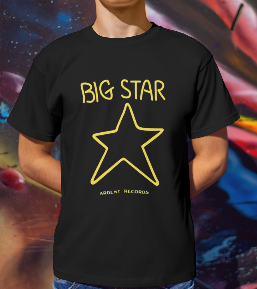 Big Star Ardent Records Yellow Star Graphic Retro Music T-Shirt