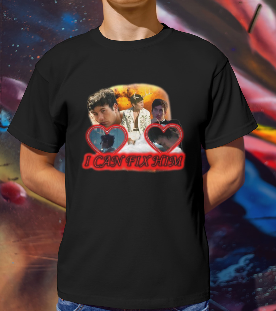 Sadstreet Store I Can Fix Him Romantic Heart Collage Oliver T-Shirt