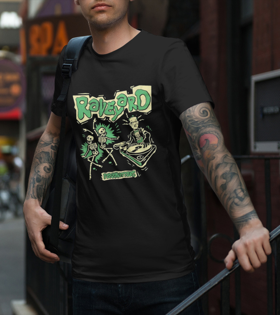Penkmatters Raveyard Skeleton DJ Party T-Shirt