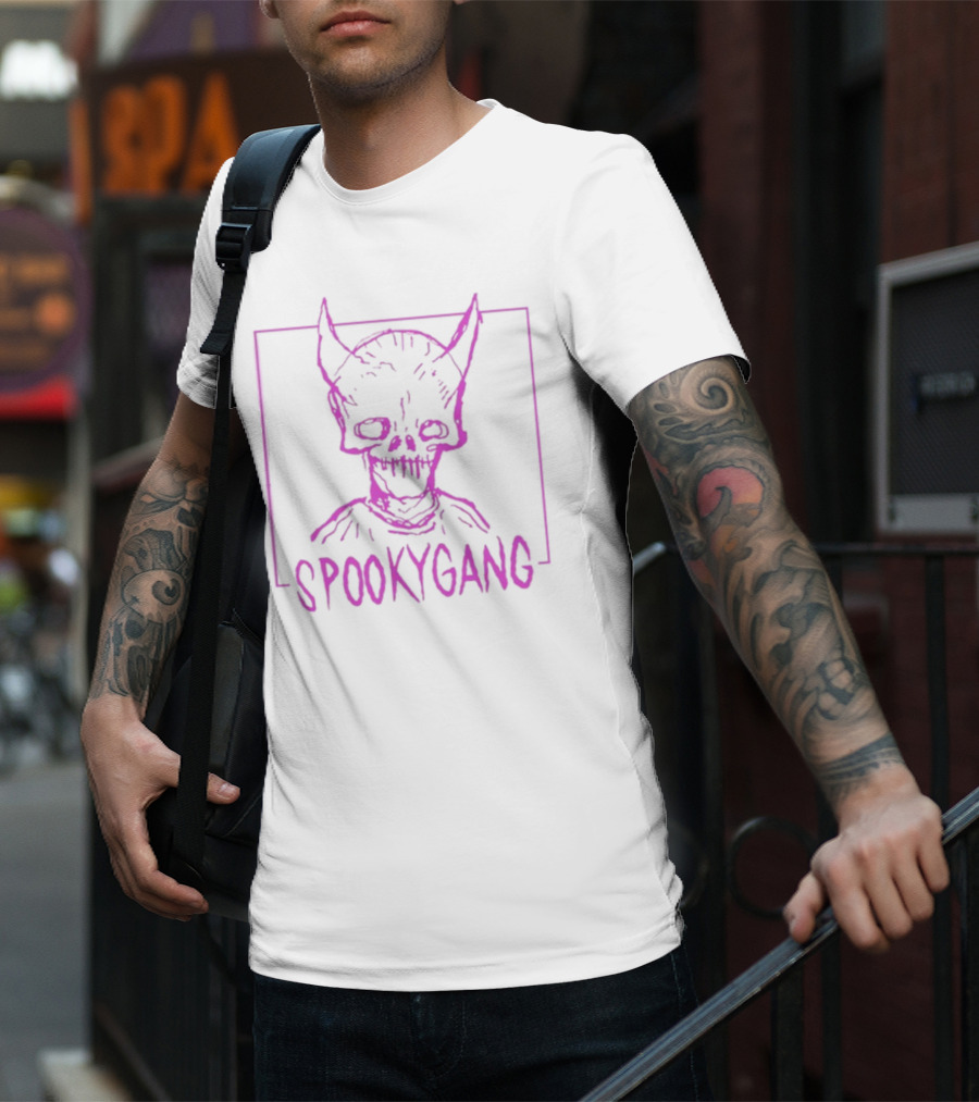 Spookygang Purple Skull Demon Mask T-Shirt