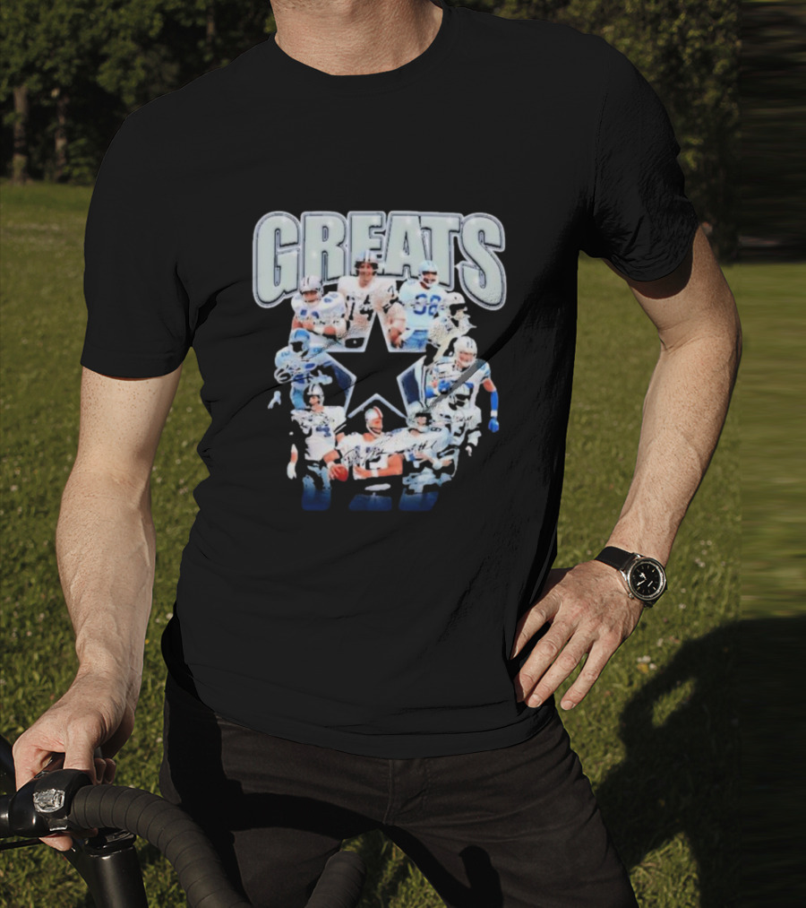 Dallas Cowboys All Time Greats Navy Signature Football Player Star T-Shirt