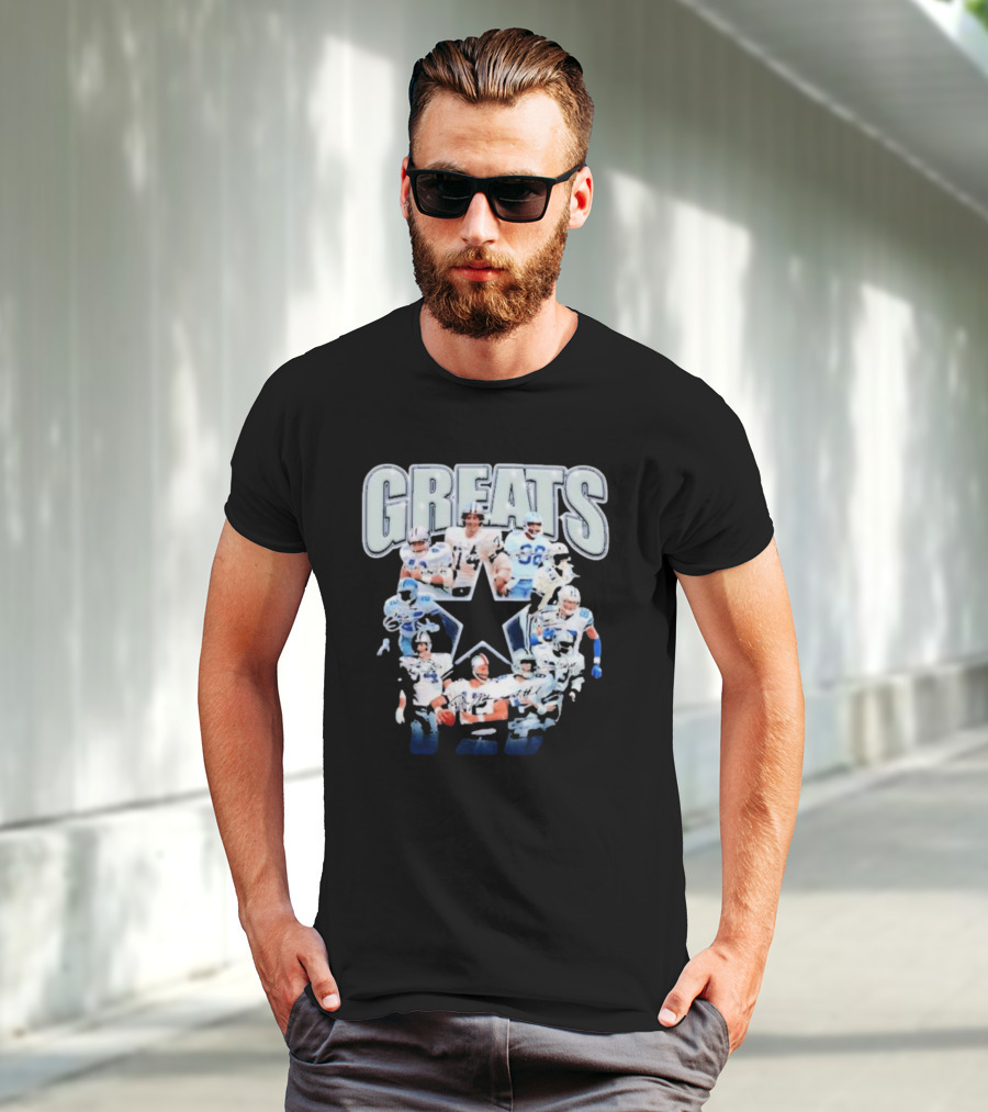 Dallas Cowboys All Time Greats Navy Signature Football Player Star T-Shirt