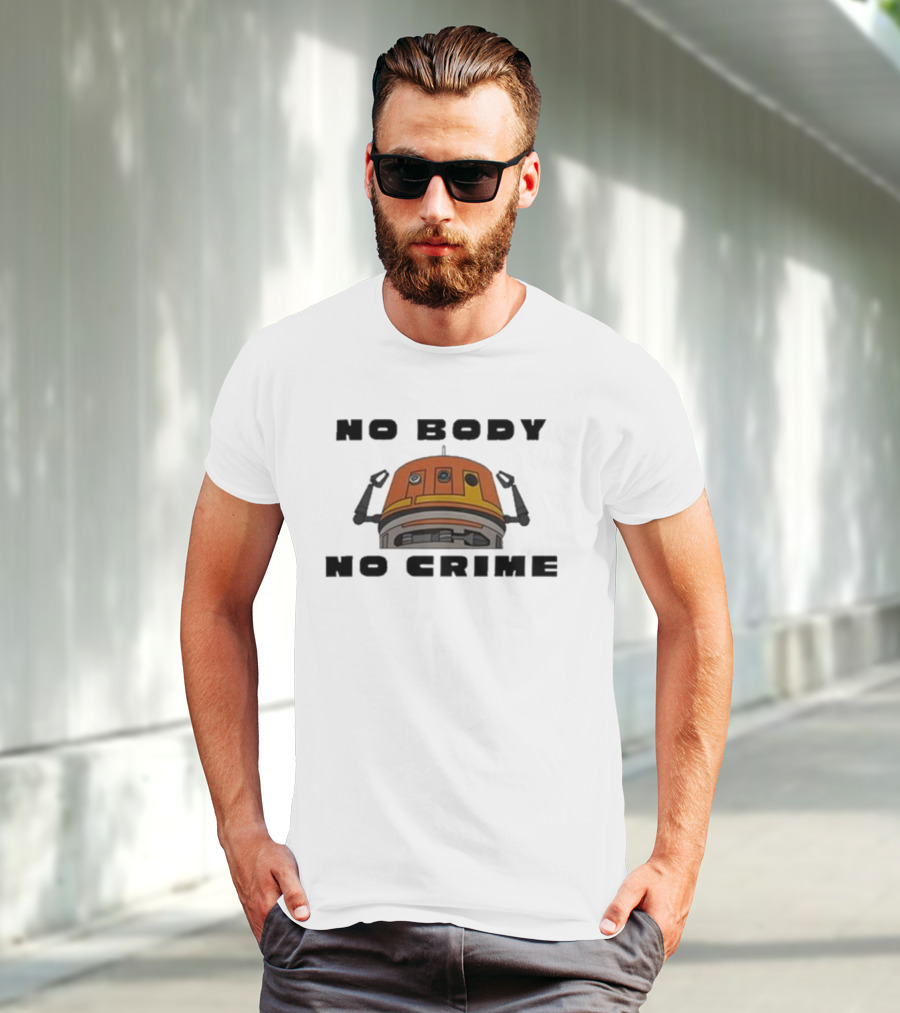 No Body No Crime Chopper Kyber Kat Droid Head T-Shirt