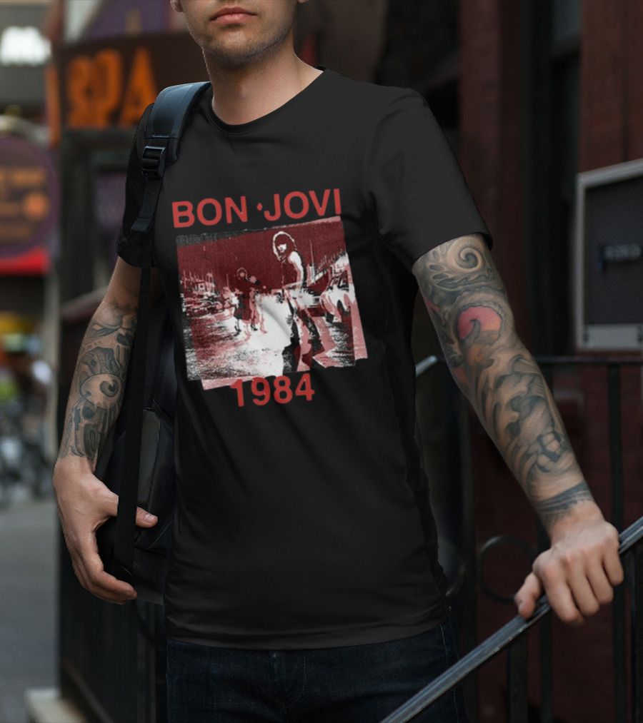 Bon Jovi Streets 1984 Urban Scene T-Shirt