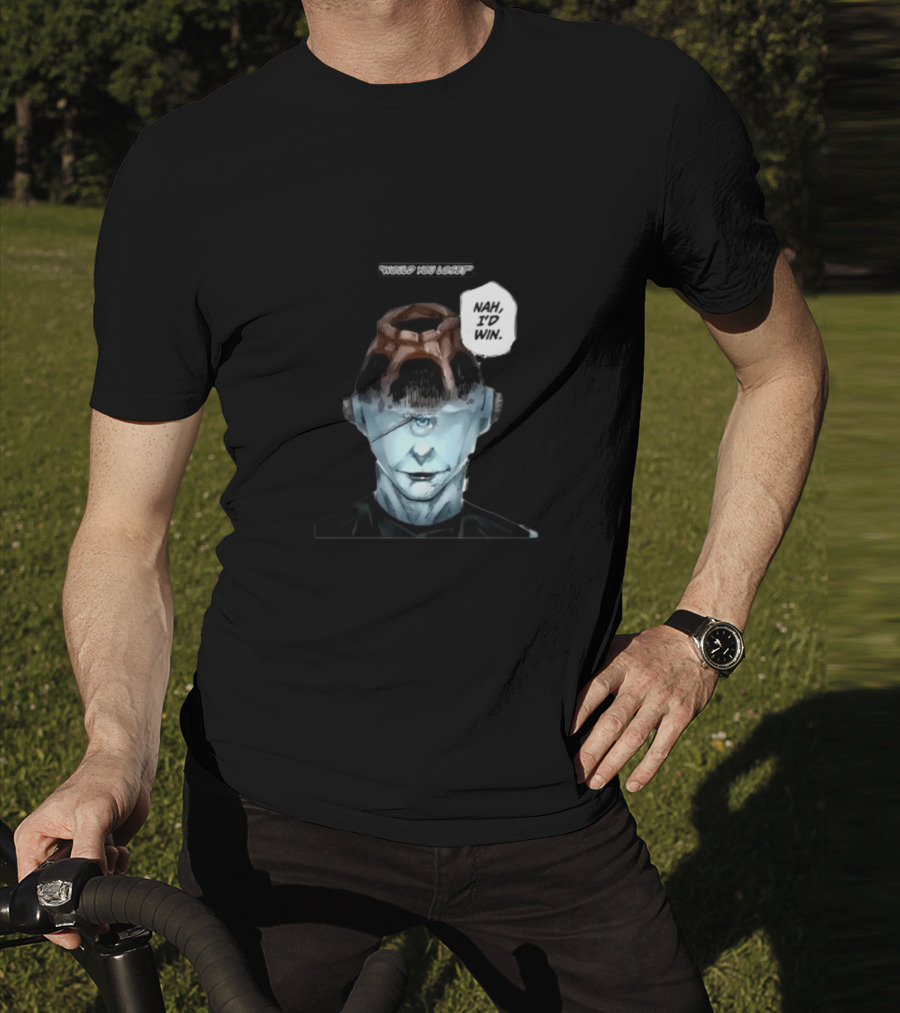 Goofyahhtees Jogoat Would You Lose Nah I'd Win Cyclopean Futuristic Figure T-Shirt