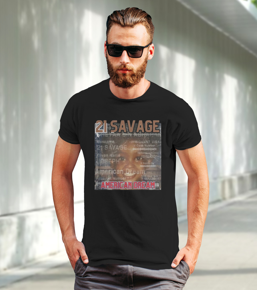 21 Savage Joseph American Dream Album Cover Art Hip Hop T-Shirt