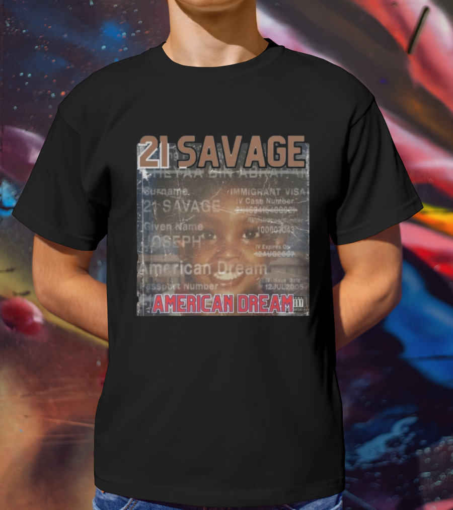 21 Savage Joseph American Dream Album Cover Art Hip Hop T-Shirt