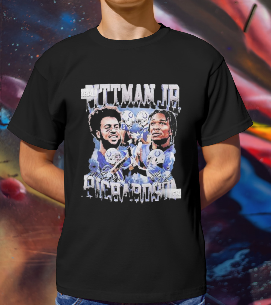 Pittman Jr Anthony Richardson Football Players Indianapolis Colts T-Shirt