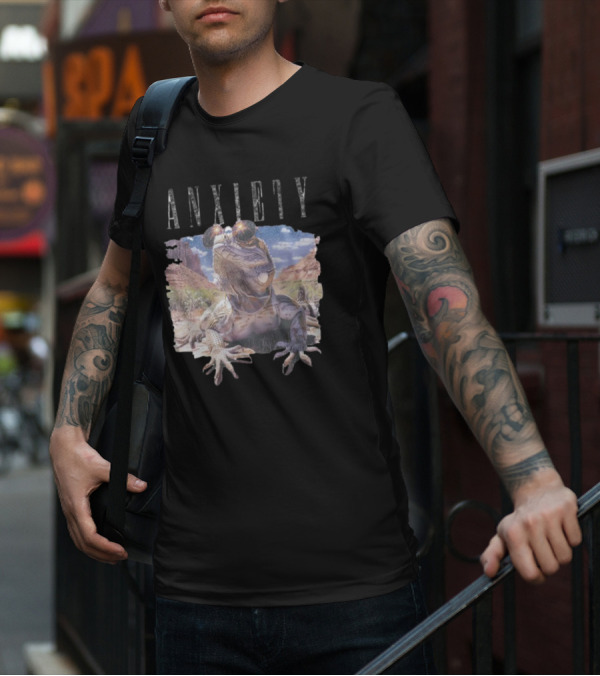 Waveygoods Anxiety Lizard Sunglasses Desert Landscape No Rules T-Shirt
