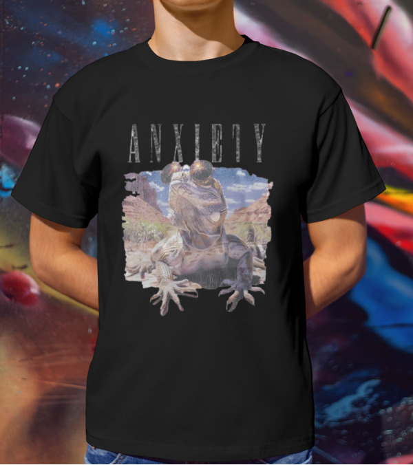 Waveygoods Anxiety Lizard Sunglasses Desert Landscape No Rules T-Shirt
