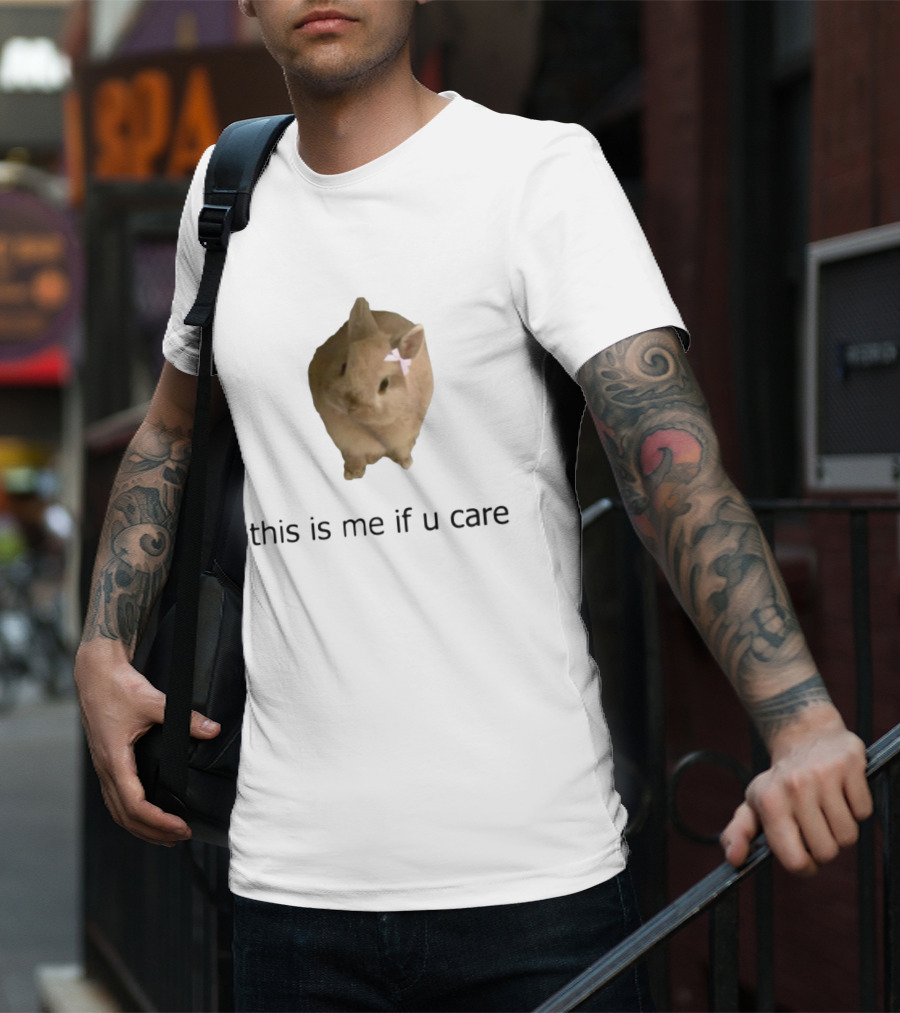 Shopellesong This Is Me If U Care Cute Bunny With Bow T-Shirt