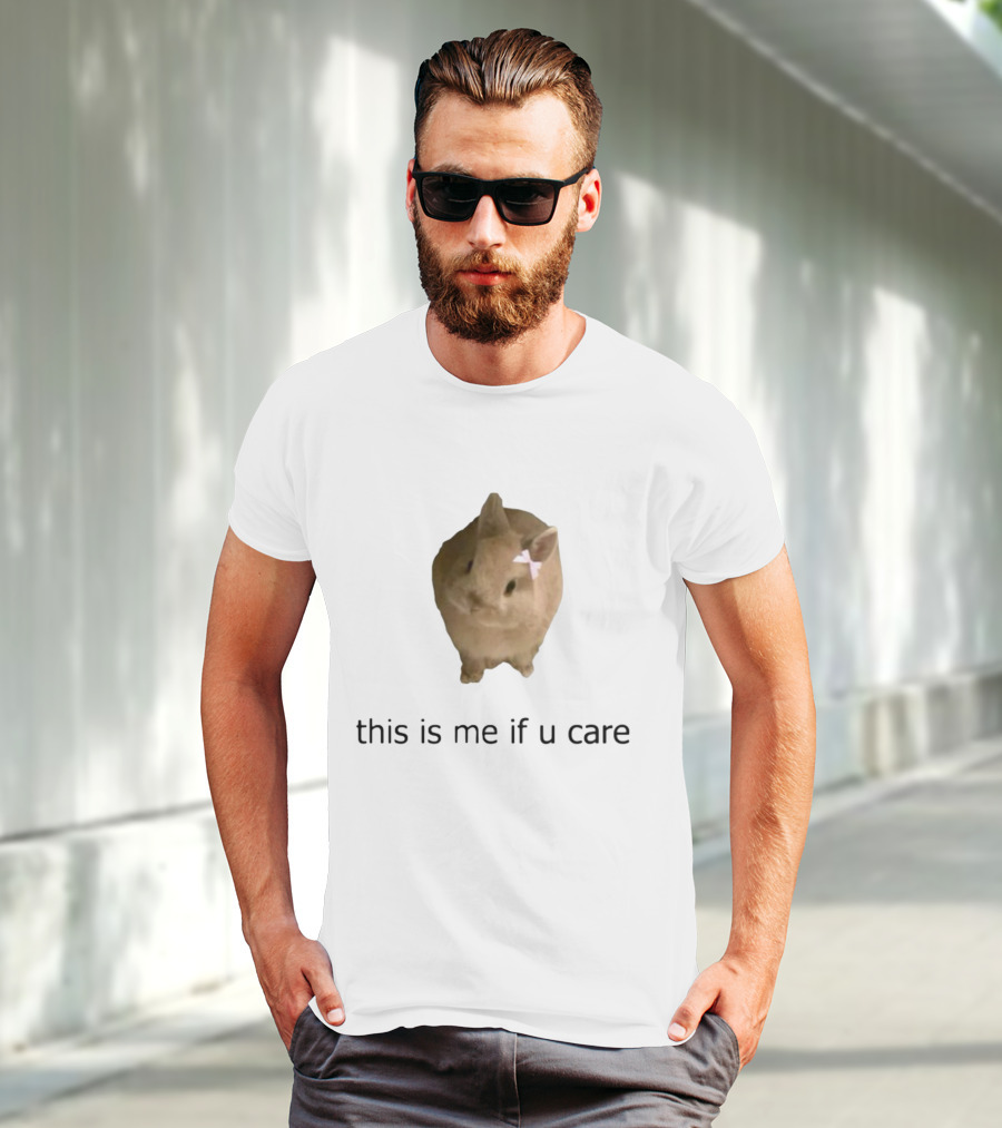 Shopellesong This Is Me If U Care Cute Bunny With Bow T-Shirt