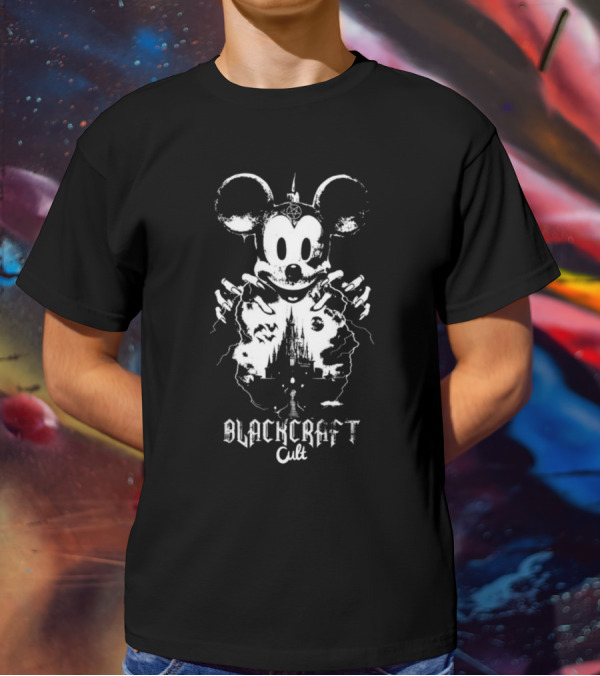 Blackcraft Cult Mouse Gothic Castle Scene T-Shirt