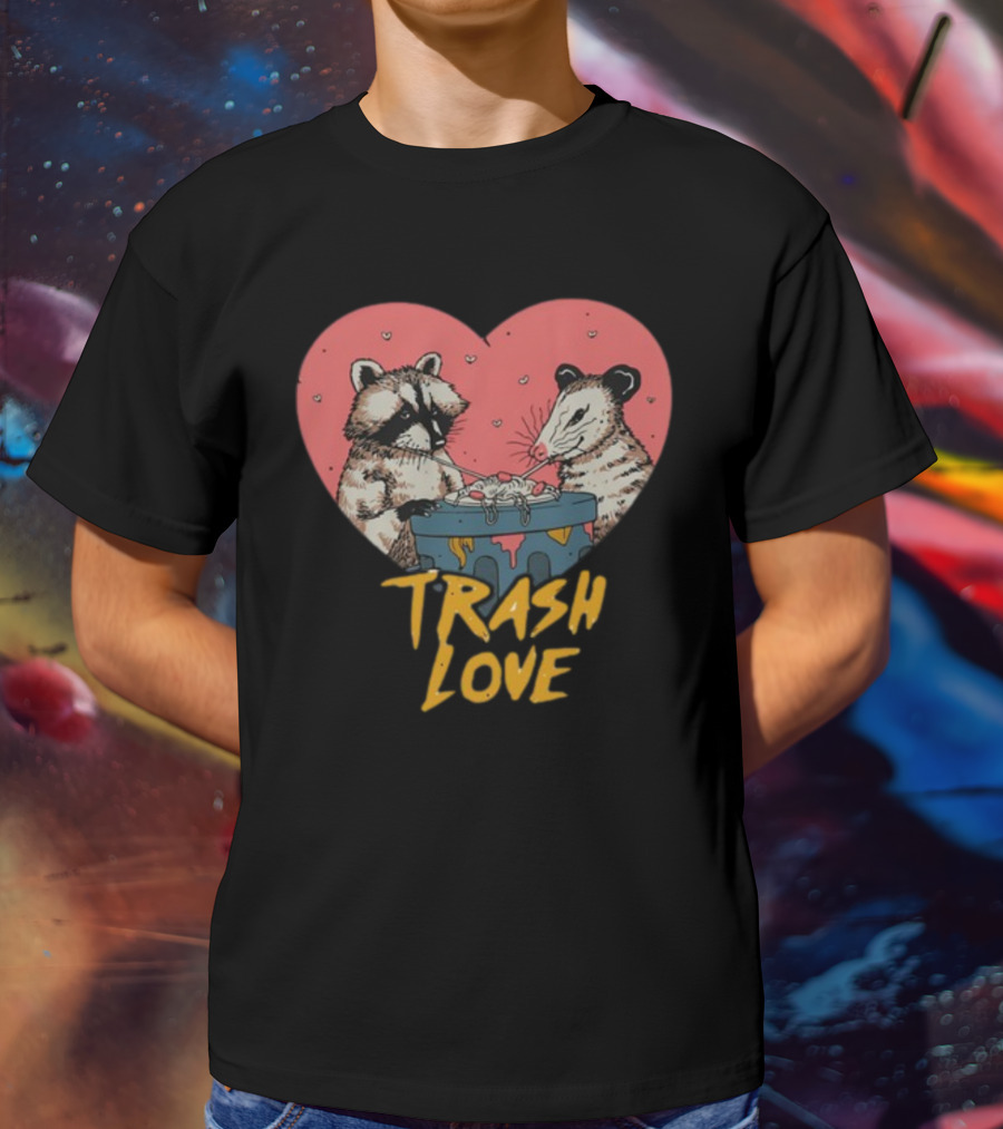 Trash Love Heart Raccoon Possum Five Below Store T-Shirt