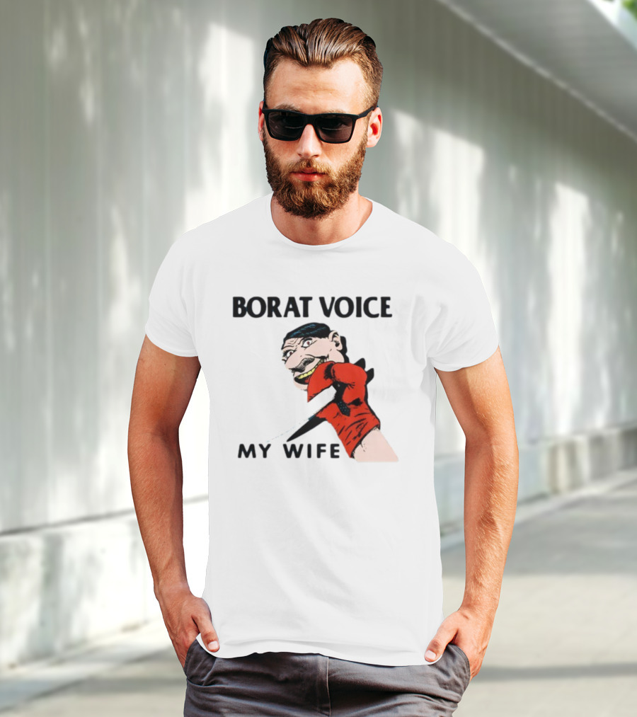 Borat Voice My Wife Knife Comic T-Shirt