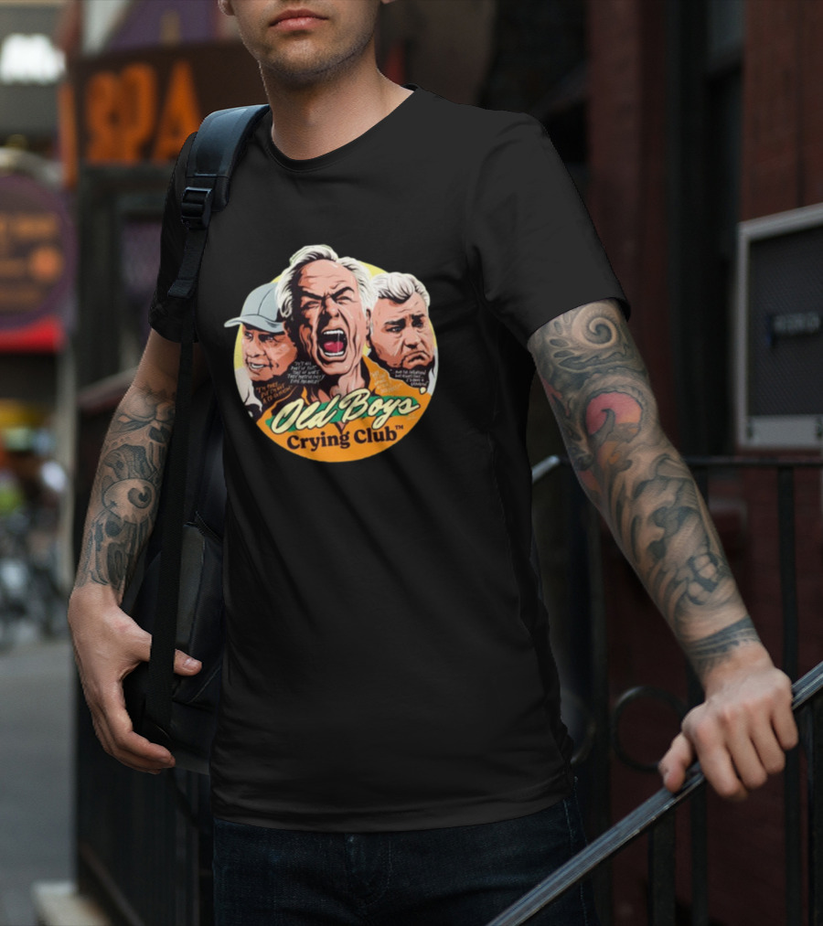 Old Boys’ Crying Club Grumpy Faces Comic Style Characters T-Shirt