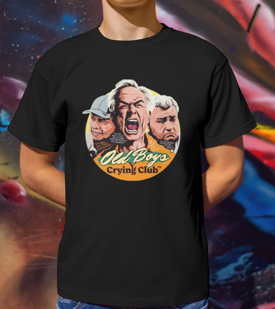 Old Boys’ Crying Club Grumpy Faces Comic Style Characters T-Shirt