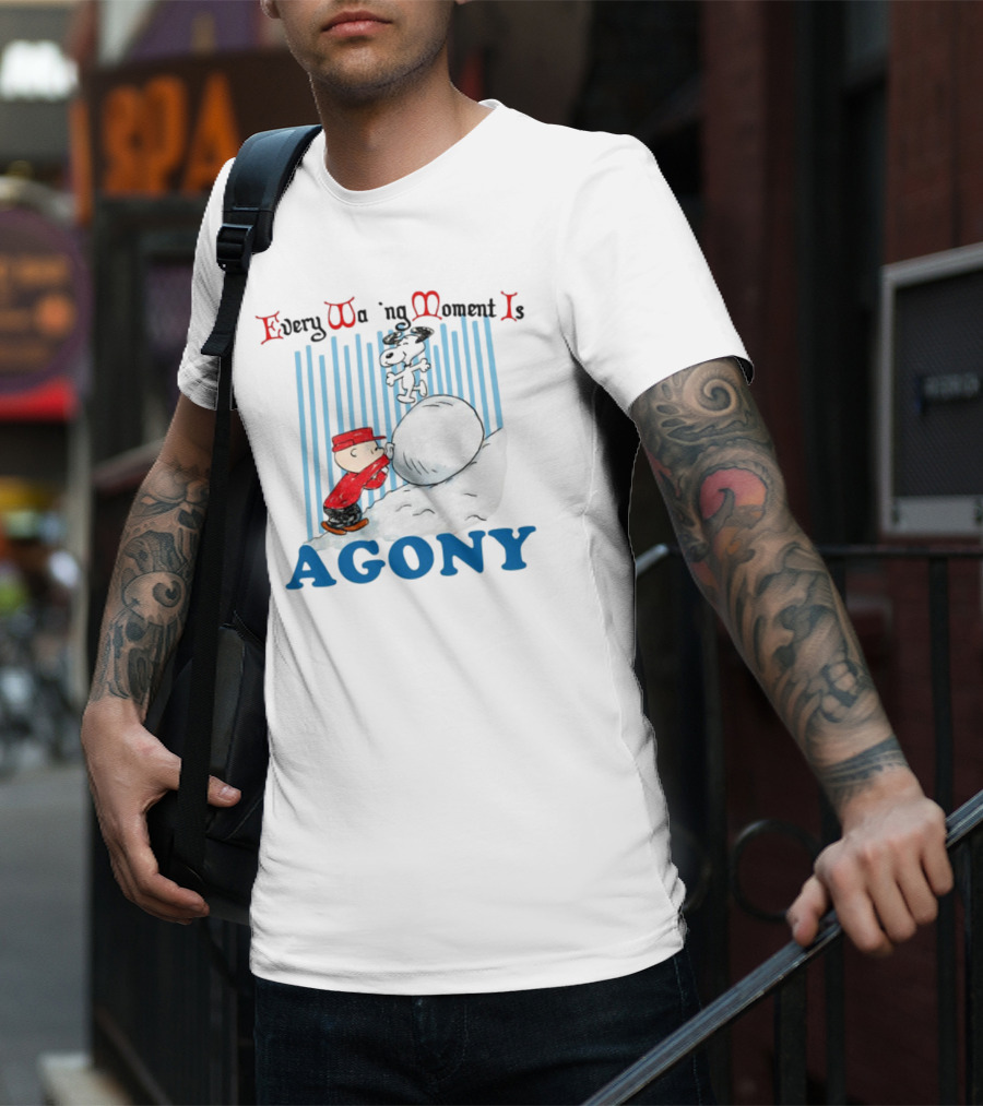 Every Waking Moment Is Agony Sisyphus Dog Cartoon Snowball T-Shirt