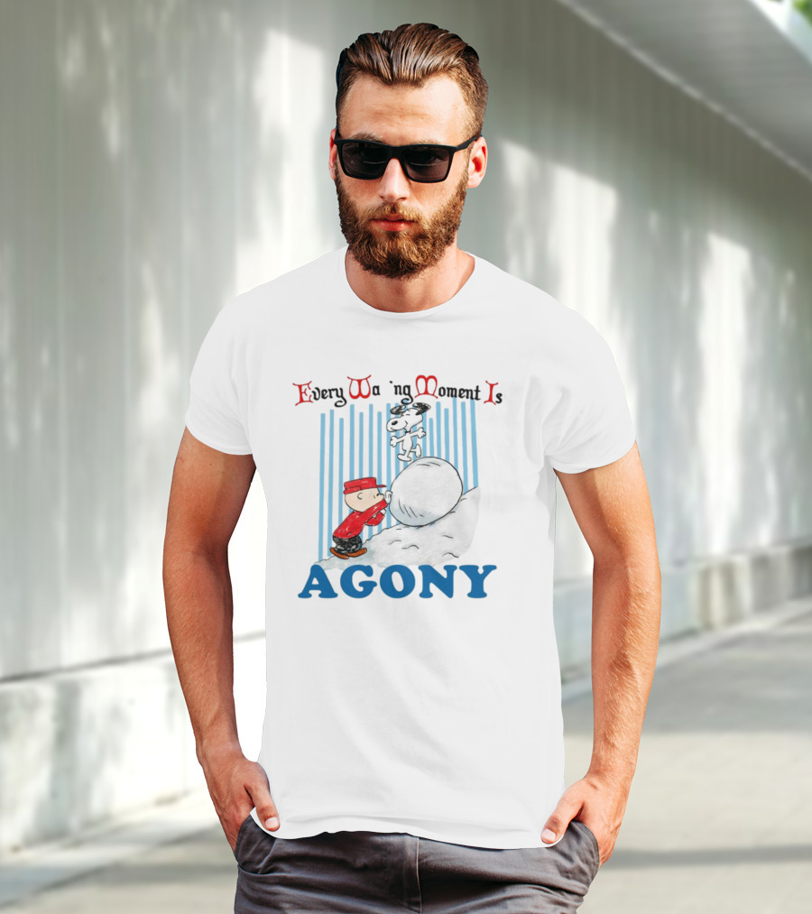 Every Waking Moment Is Agony Sisyphus Dog Cartoon Snowball T-Shirt