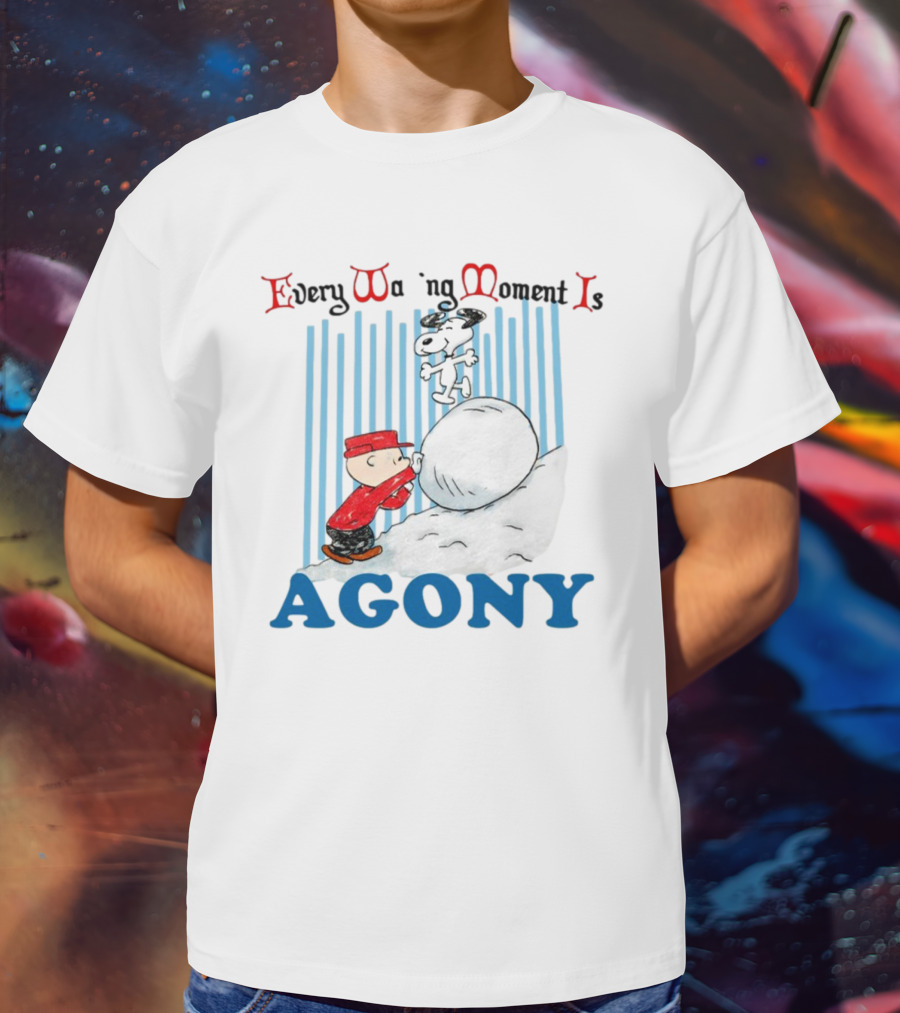 Every Waking Moment Is Agony Sisyphus Dog Cartoon Snowball T-Shirt