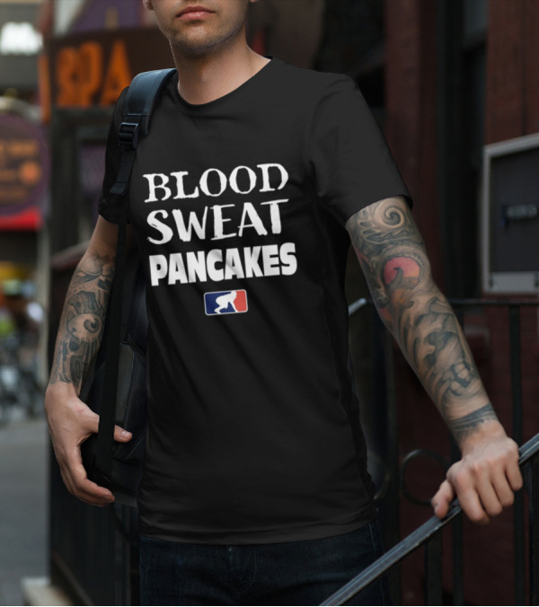 Linemanprobs Blood Sweat Pancakes Football Icon NFL T-Shirt