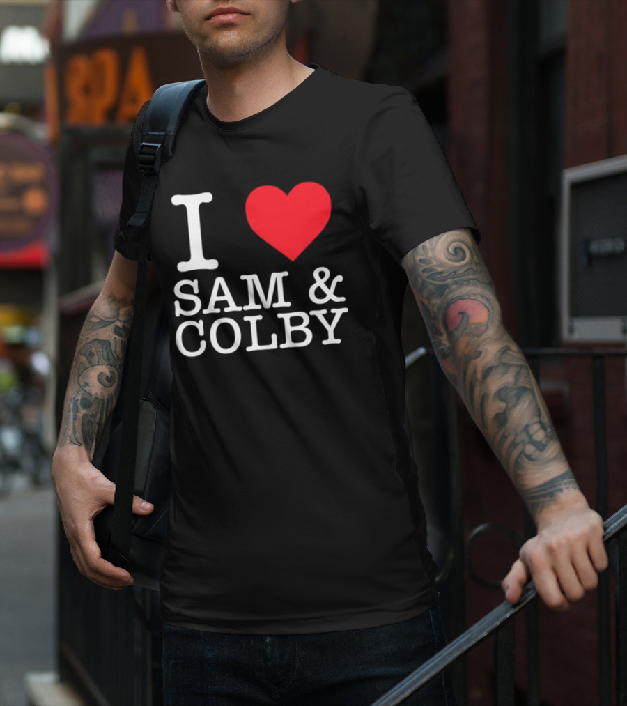 Xplr Shop I Love Sam And Colby Heart T-Shirt