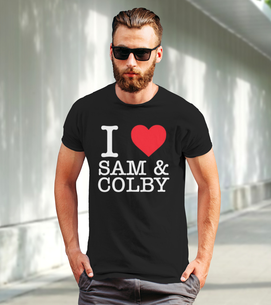 Xplr Shop I Love Sam And Colby Heart T-Shirt