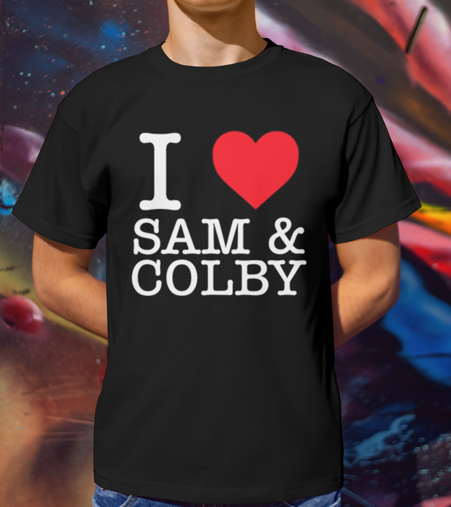 Xplr Shop I Love Sam And Colby Heart T-Shirt