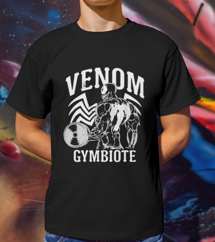 Venom Gymbiote Lifting Symbiote Fitness Motif T-Shirt